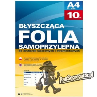 Folia samoprzylepna do drukarek atramentowych przezroczysta błysk (10ark.) 434020 ARGO