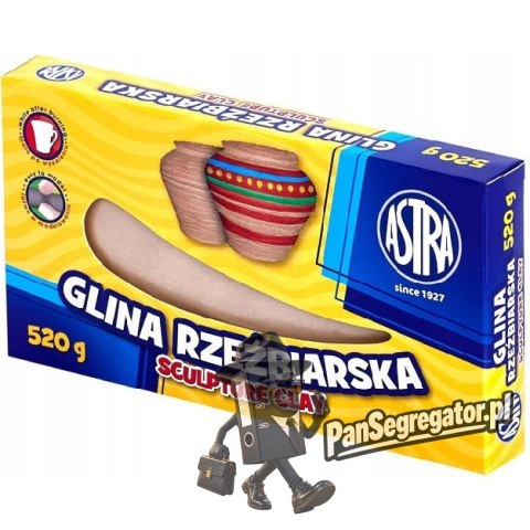 Glina rzeźbiarska masa plastyczna 520g naturalna beżowa 83810900 ASTRA