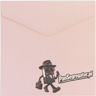 Koperta 160x160mm gładki róż satynowy 130g. (10sztuk) 280326 Galeria Papieru