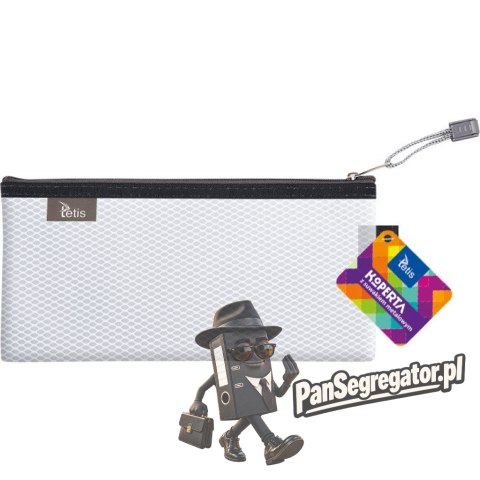 Koperta 24x12cm z suwakiem metalowym TETIS BT609-B biała