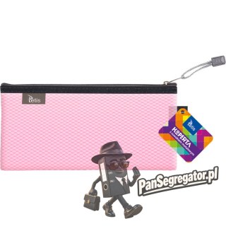 Koperta 24x12cm z suwakiem metalowym TETIS BT609-R różowa