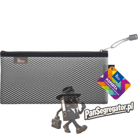Koperta 24x12cm z suwakiem metalowym TETIS BT609-V czarna