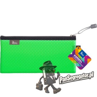Koperta 24x12cm z suwakiem metalowym TETIS BT609-Z zielona