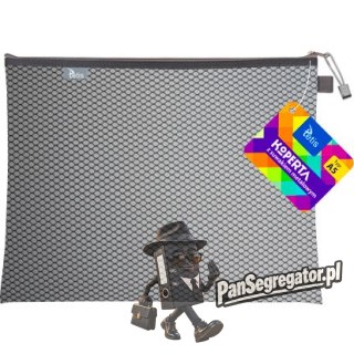 Koperta A5 z suwakiem metalowym CZARNA BT606-V TETIS