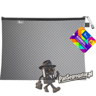 Koperta B5 z suwakiem metalowym CZARNA BT608-V TETIS