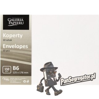 Koperta B6 Gładki biały 150g. (10szt.) 280891 Galeria Papieru