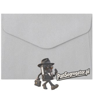 Koperta B7 PEARL srebrny 150g. (10szt.) 280522 Galeria Papieru