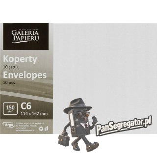 Koperta C6 Pearl diamentowa biel K 150g. (10szt.) 280239 Galeria Papieru