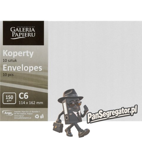 Koperta C6 Pearl diamentowa biel K 150g. (10szt.) 280239 Galeria Papieru
