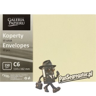 Koperta C6 Pearl kremowy K 150g. (10szt.) 280241 Galeria Papieru