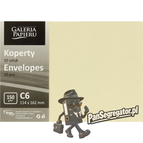 Koperta C6 Pearl kremowy K 150g. (10szt.) 280241 Galeria Papieru