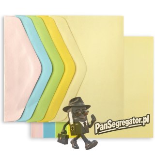 Koperta C6 + karnet Gładki mix pastelowy 5 kolorów 130g. i 210g. 283108 Galeria Papieru