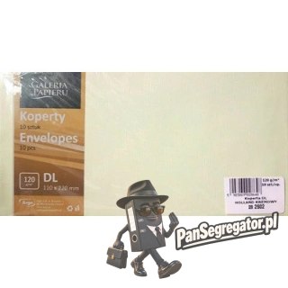 Koperta DL HOLLAND kremowy P 120g. (10szt.) 282602 Galeria Papieru