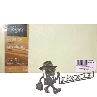 Koperta DL HOLLAND kremowy P 120g. (10szt.) 282602 Galeria Papieru