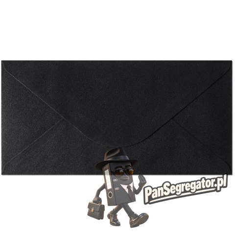 Koperta DL Pearl czarna 150g. (10szt.) 280177 Galeria Papieru
