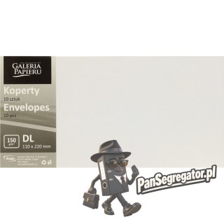 Koperta DL Pearl diamentowa biel (10szt.) 280139 Galeria Papieru