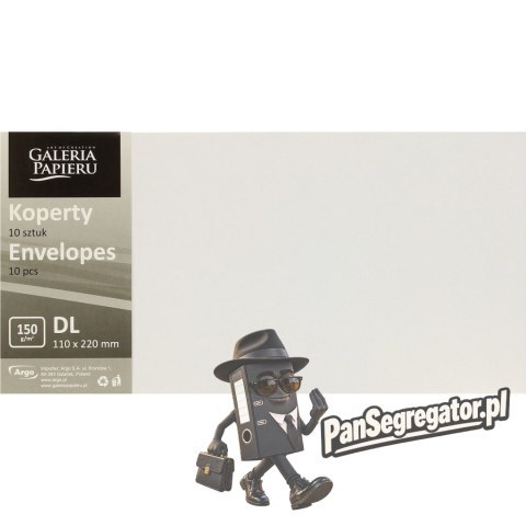 Koperta DL Pearl diamentowa biel (10szt.) 280139 Galeria Papieru