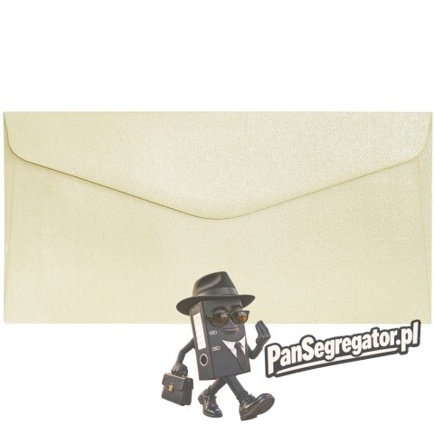 Koperta DL Pearl kremowy 220g. (5szt.) 280902 Galeria Papieru