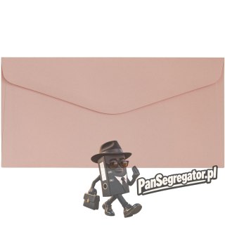 Koperta DL gładki pudrowy róż satynowany K 130g. (10szt.) 280135 Galeria Papieru
