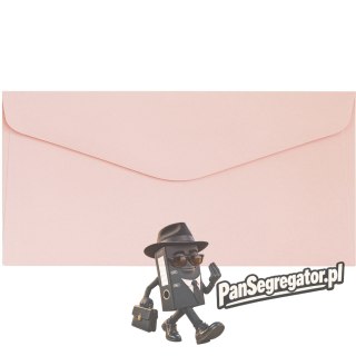 Koperta DL gładki różowy satynowany K 130g. (10szt.) 280126 Galeria Papieru