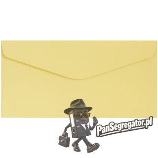 Koperta DL gładki żółty satynowany 120g. (10szt.) 280137 Galeria Papieru