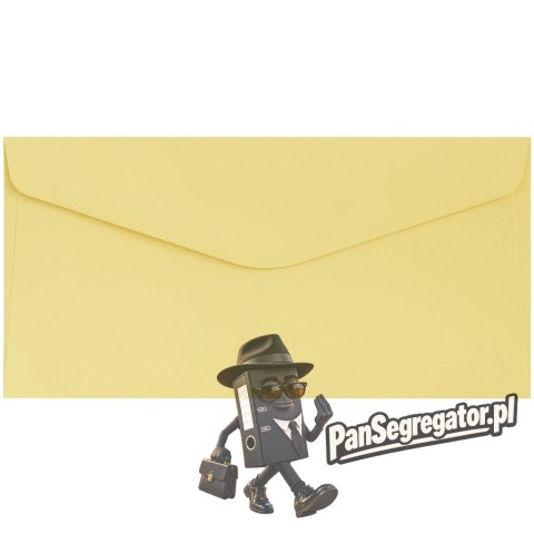 Koperta DL gładki żółty satynowany 120g. (10szt.) 280137 Galeria Papieru