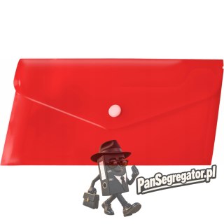 Koperta PP na zatrzask DL czerwona (12 szt.) BT612-C TETIS