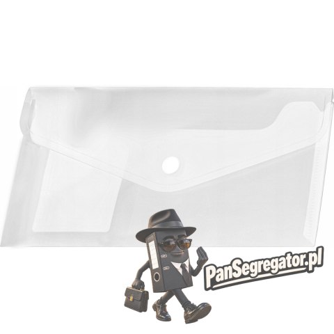 Koperta PP na zatrzask DL transparentna (12 szt.) BT612-T TETIS