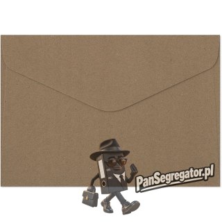 Koperta ozdobna 114x162mm KRAFT c.brązowy C6 120g (8szt.) 280222 Galeria Papieru