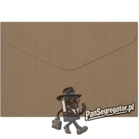 Koperta ozdobna 114x162mm KRAFT c.brązowy C6 120g (8szt.) 280222 Galeria Papieru