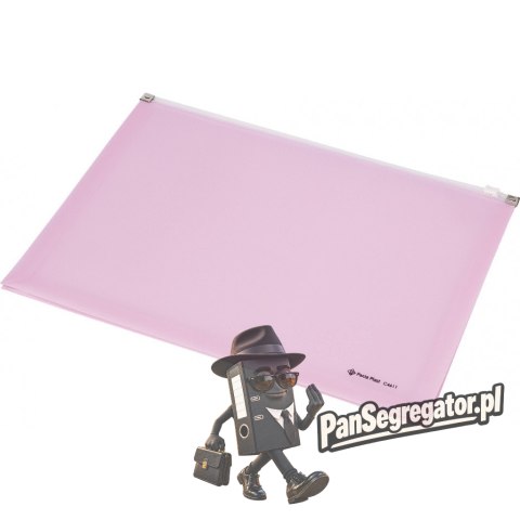 Koperta z suwakiem A4 różowa przestrzenna C4611 0410-0038-13 Panta Plast