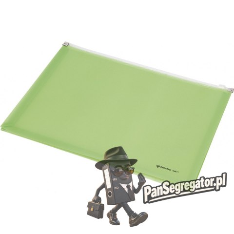 Koperta z suwakiem A4 zielona przestrzenna C4611 0410-0038-04 Panta Plast