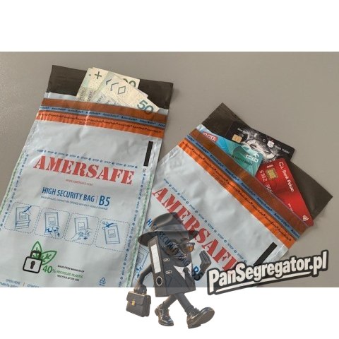 Koperty NC bezpieczne (Bankowe) AMERSAFE B5 HK 100szt. białe/szare 55238097