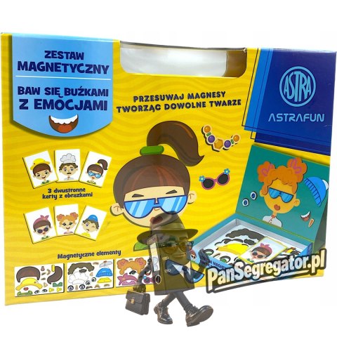 Magnetyczny zestaw kreatywny Make a Face w pudełku z rączką ASTRAFUN 45el. 338025902