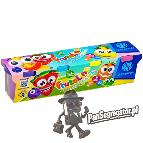 Masa plastyczna FRUTOLINA pastelowa zestaw 4 sztuk x 100g 336122013 ASTRA