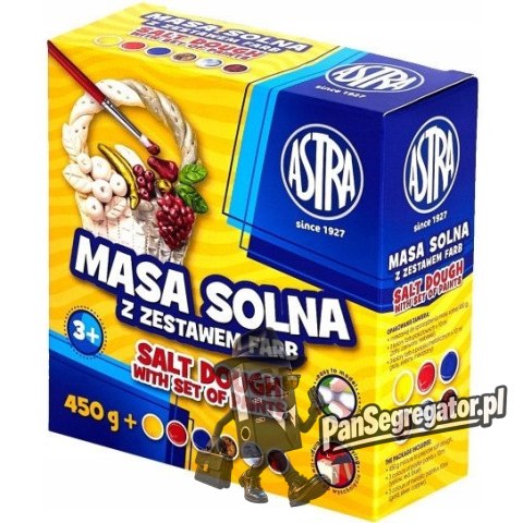 Masa solna 450g + 6 kolorów farb do malowania zestaw 324109001 ASTRA