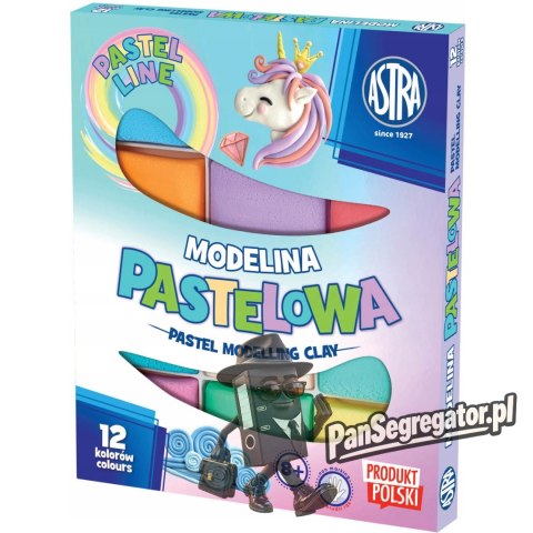 Modelina pastelowa 12 kolorów 304118007 ASTRA