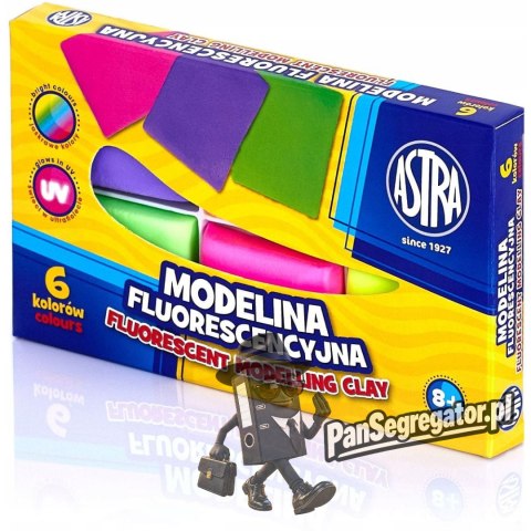 Modelina termoutwardzalna fluorescencyjna zestaw 6 kolorów 83911902 ASTRA