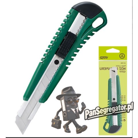Nóż do papieru 18mm z blokadą i prowadnicą GR-9988 130-1190 GRAND