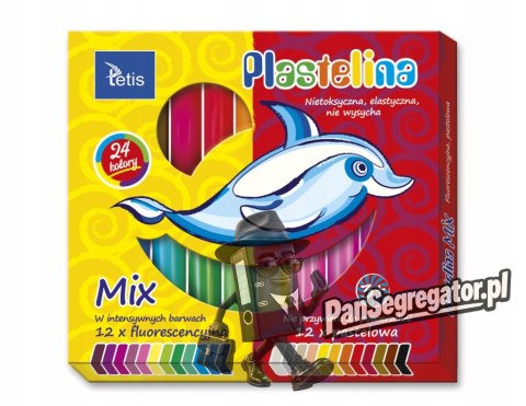 Plastelina 24 kolory 15g KP004-G TETIS