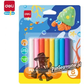 Plastelina 8 kolorów intensywne EH712-8 DELI
