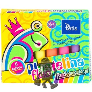 Plastelina FLUO 6kol.15g KP002-A TETIS
