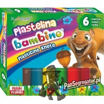 Plastelina dla dzieci Zestaw 6 kolorów BAMBINO St.Majewski