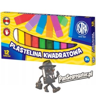 Plastelina dla dzieci kwadratowa 12 kolorów zestaw 83813908 ASTRA