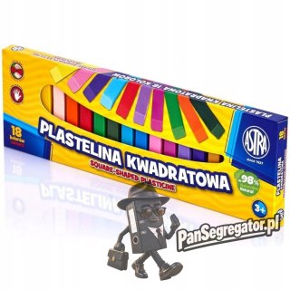 Plastelina dla dzieci kwadratowa 18 kolorów zestaw 83814904 ASTRA