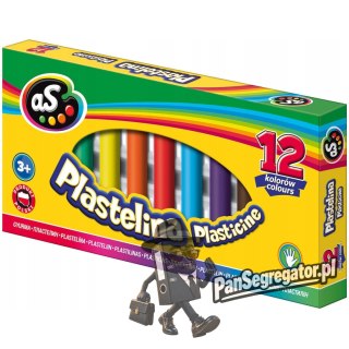 Plastelina dla dzieci szkolna AS zestaw 12 kolorów 303219003 ASTRA