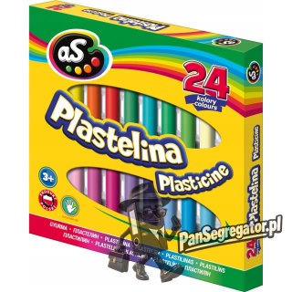 Plastelina dla dzieci szkolna AS zestaw 24 kolory 303219004 ASTRA