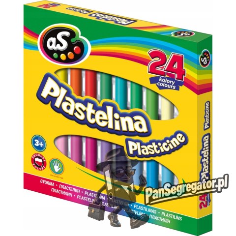 Plastelina dla dzieci szkolna AS zestaw 24 kolory 303219004 ASTRA