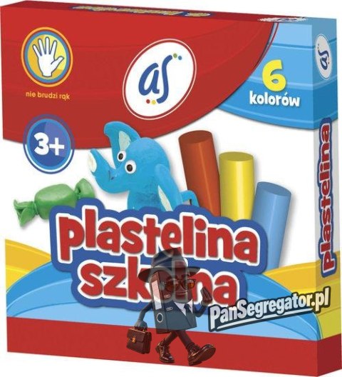 Plastelina dla dzieci szkolna AS zestaw 6 kolorów 303219001 ASTRA