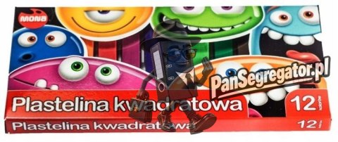 Plastelina kwadratowa dla dzieci Zestaw 12 kolorów MONA St.Majewski